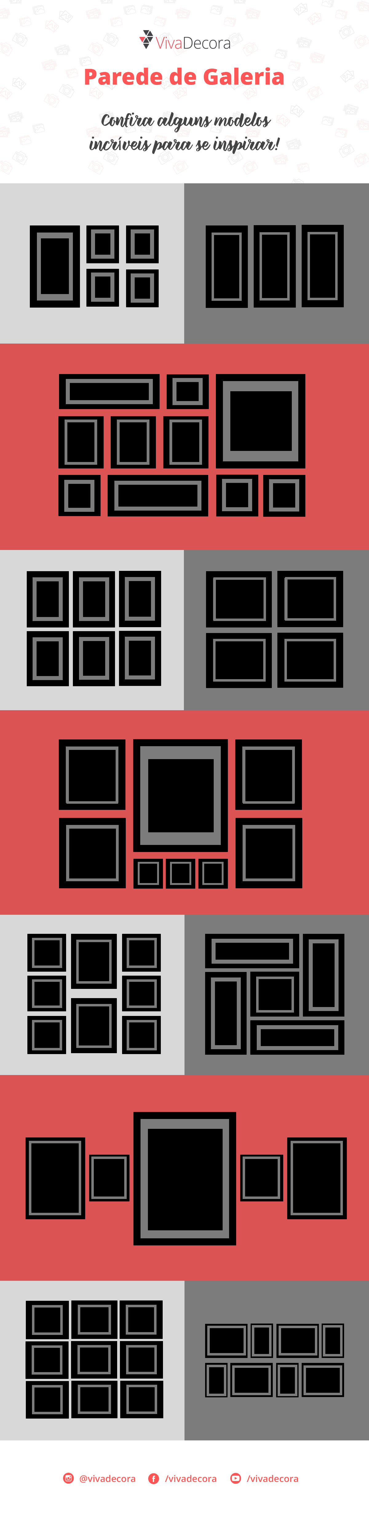 como organizar quadros na parede