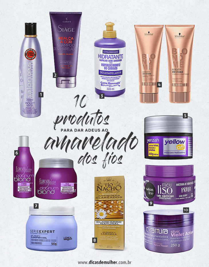 como tirar amarelado do cabelo