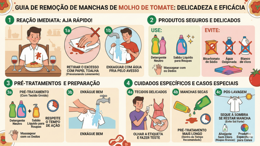 como tirar mancha de molho de tomate
