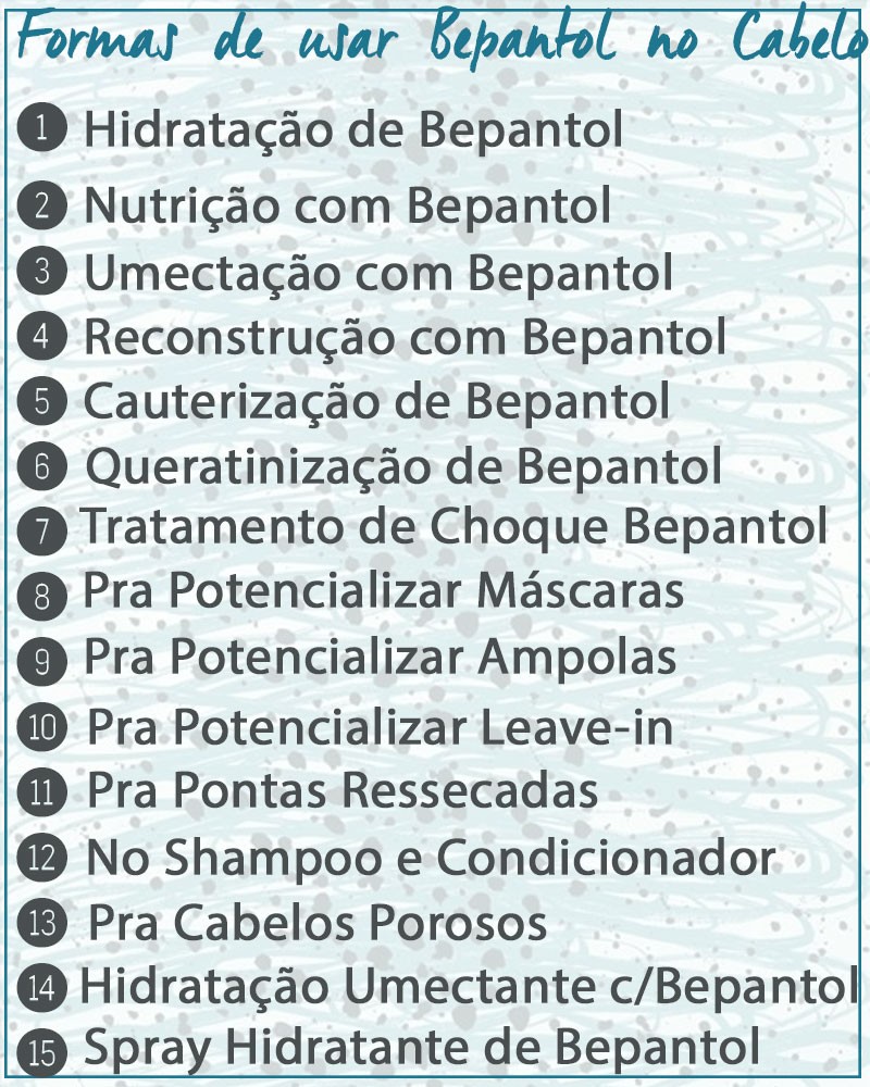 como usar bepantol no cabelo