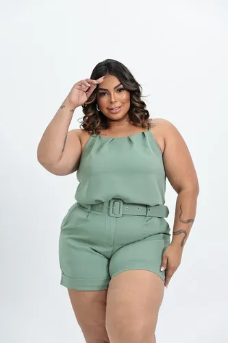 Conjunto alfaiataria feminino plus size oversized