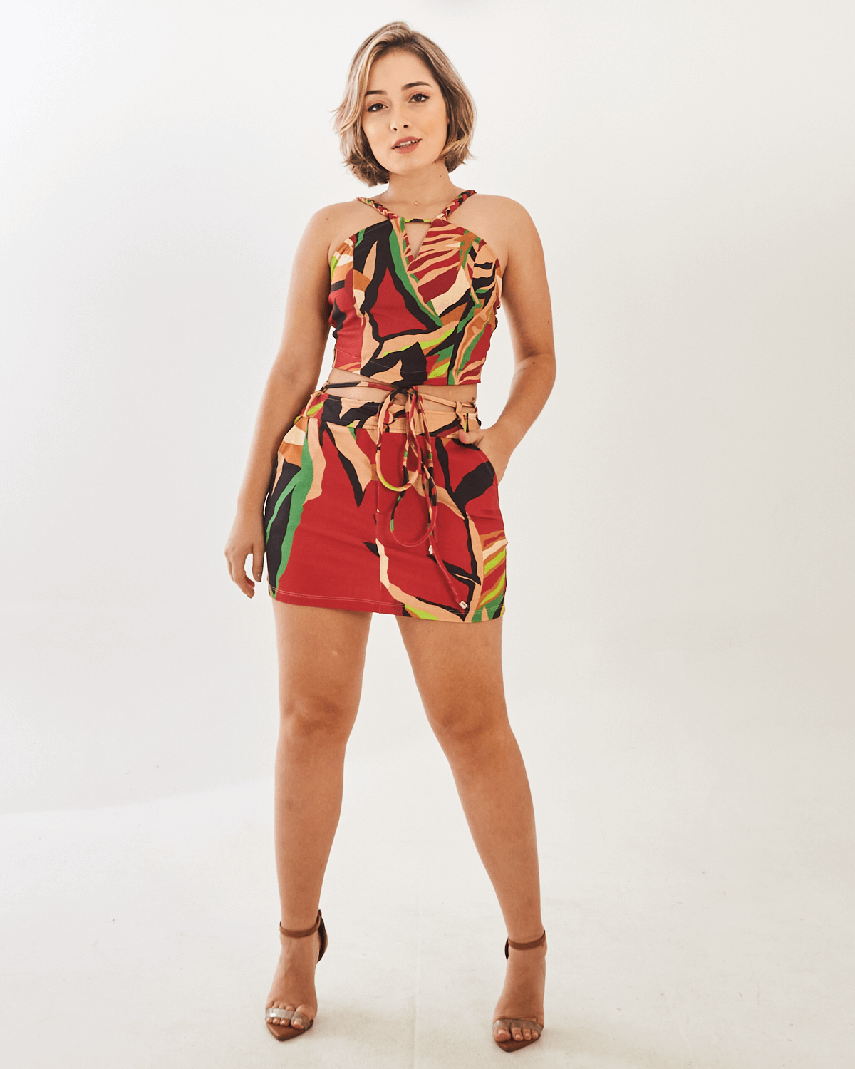 conjunto feminino estampado