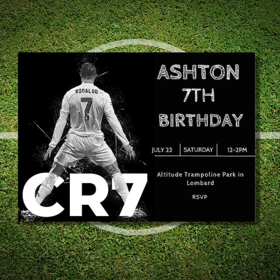 convite cr7 aniversário