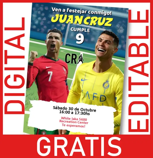 convite cristiano ronaldo digital