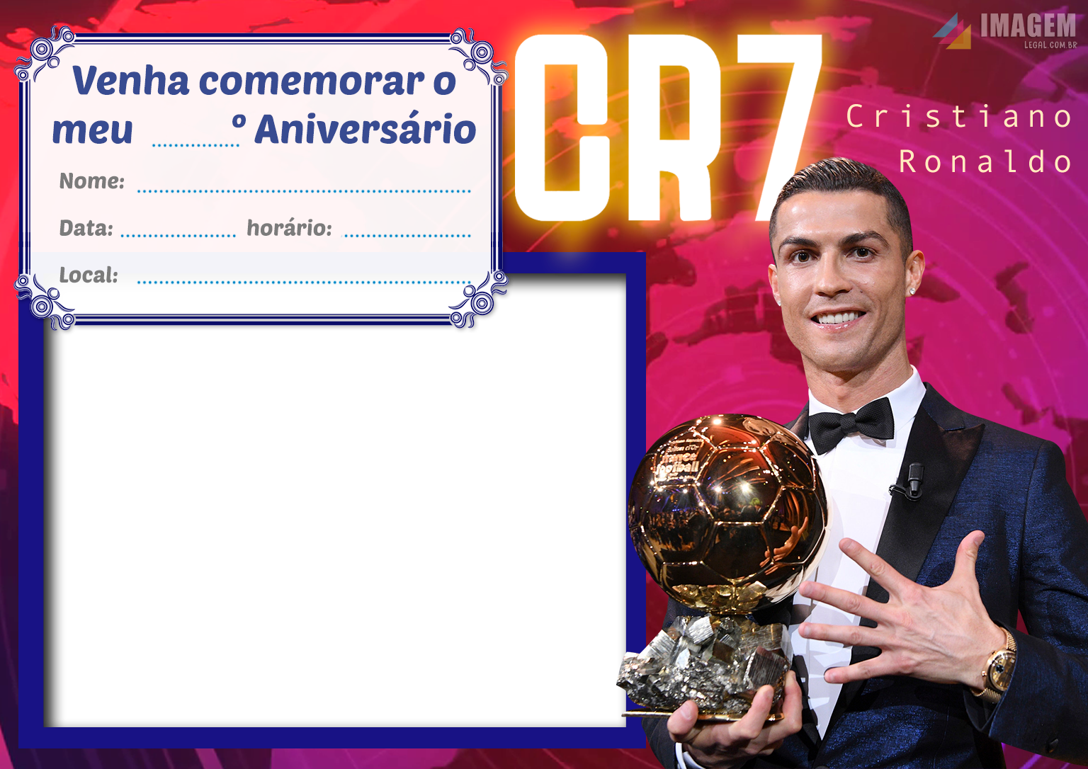 convite tema cr7
