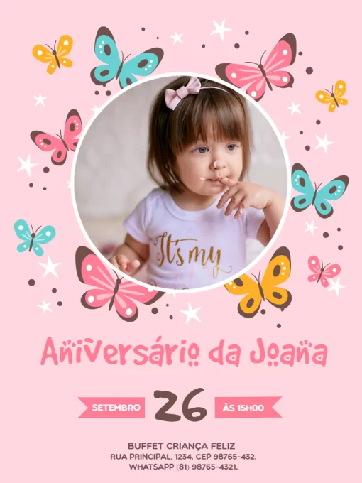 convite de aniversário infantil digital grátis