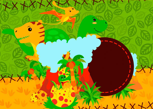convite dinossauro baby