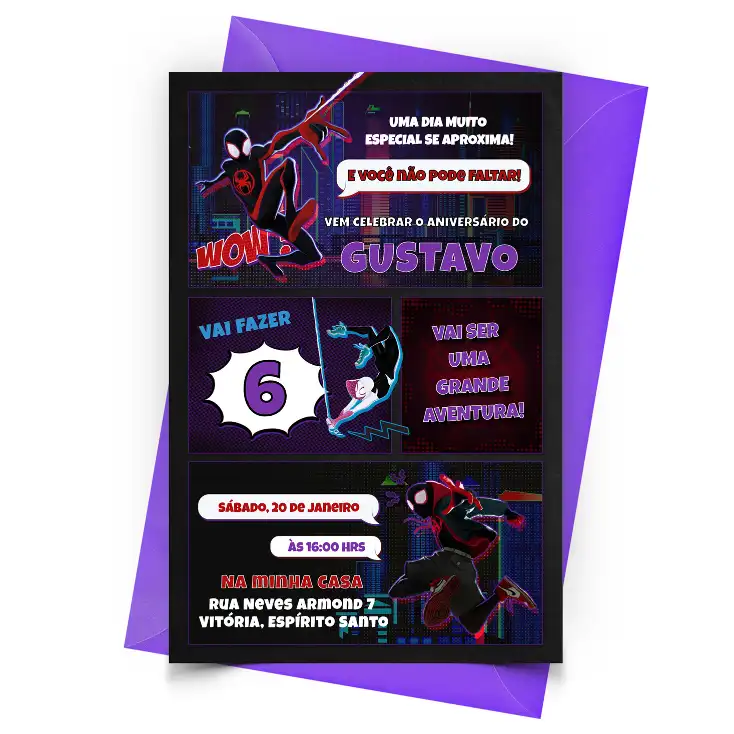 convite digital mundo doce personalizado
