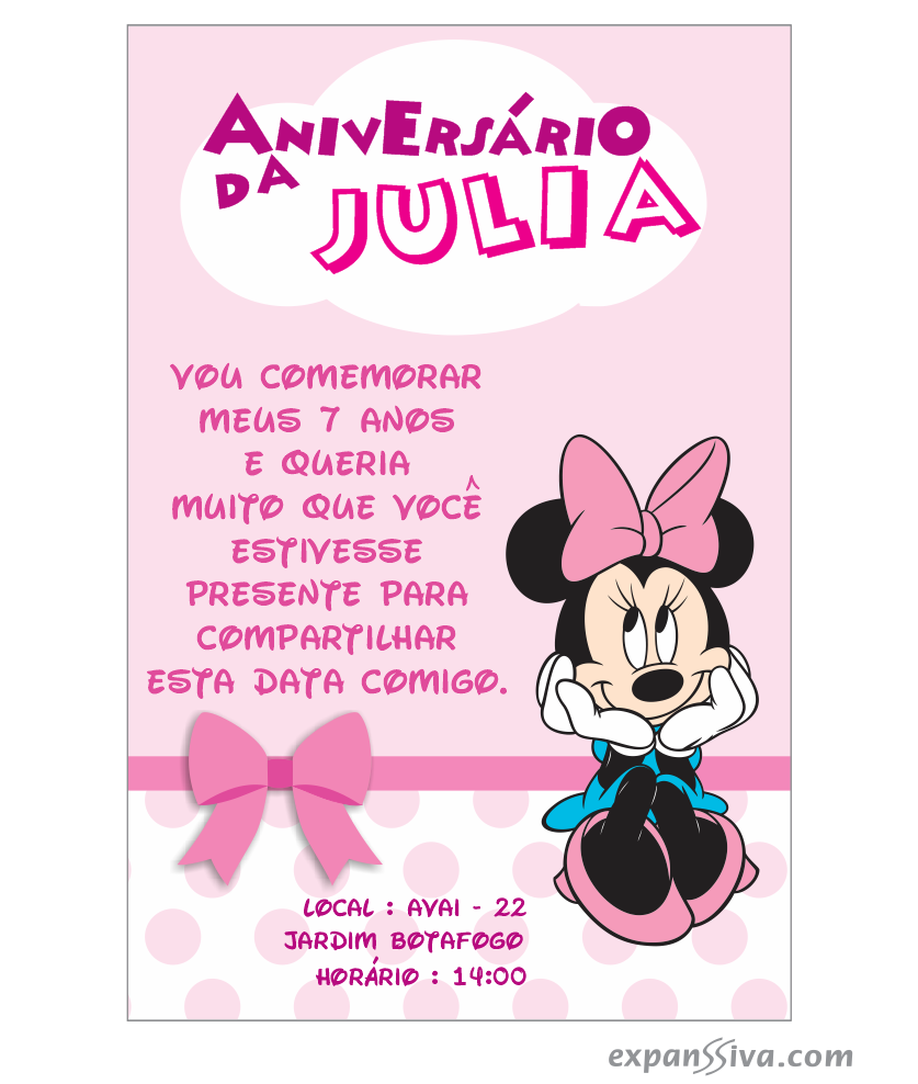convite de aniversário temático