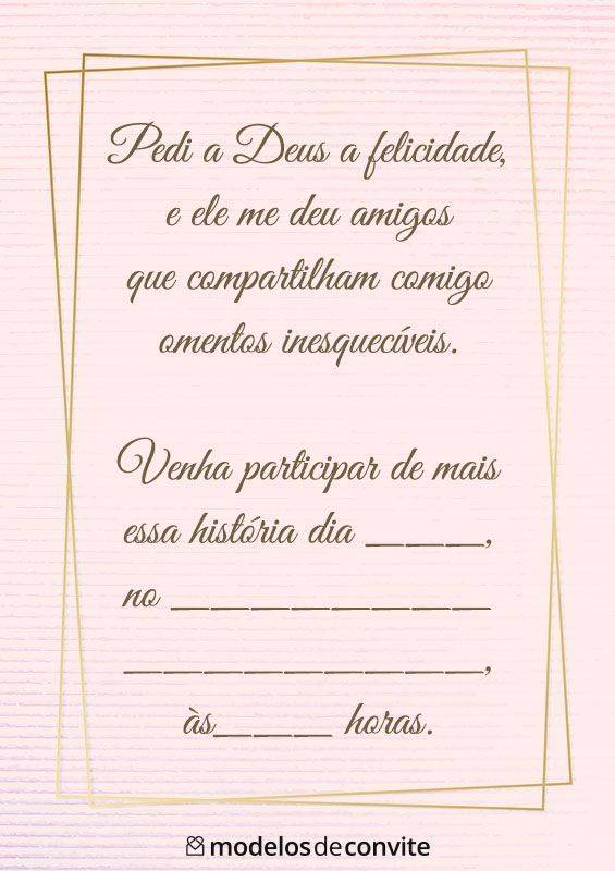 convite de aniversário adulto