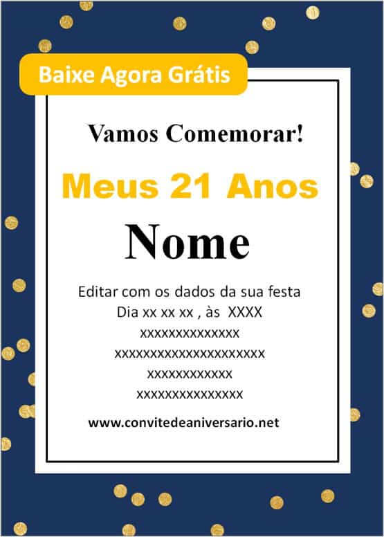convite de aniversário virtual