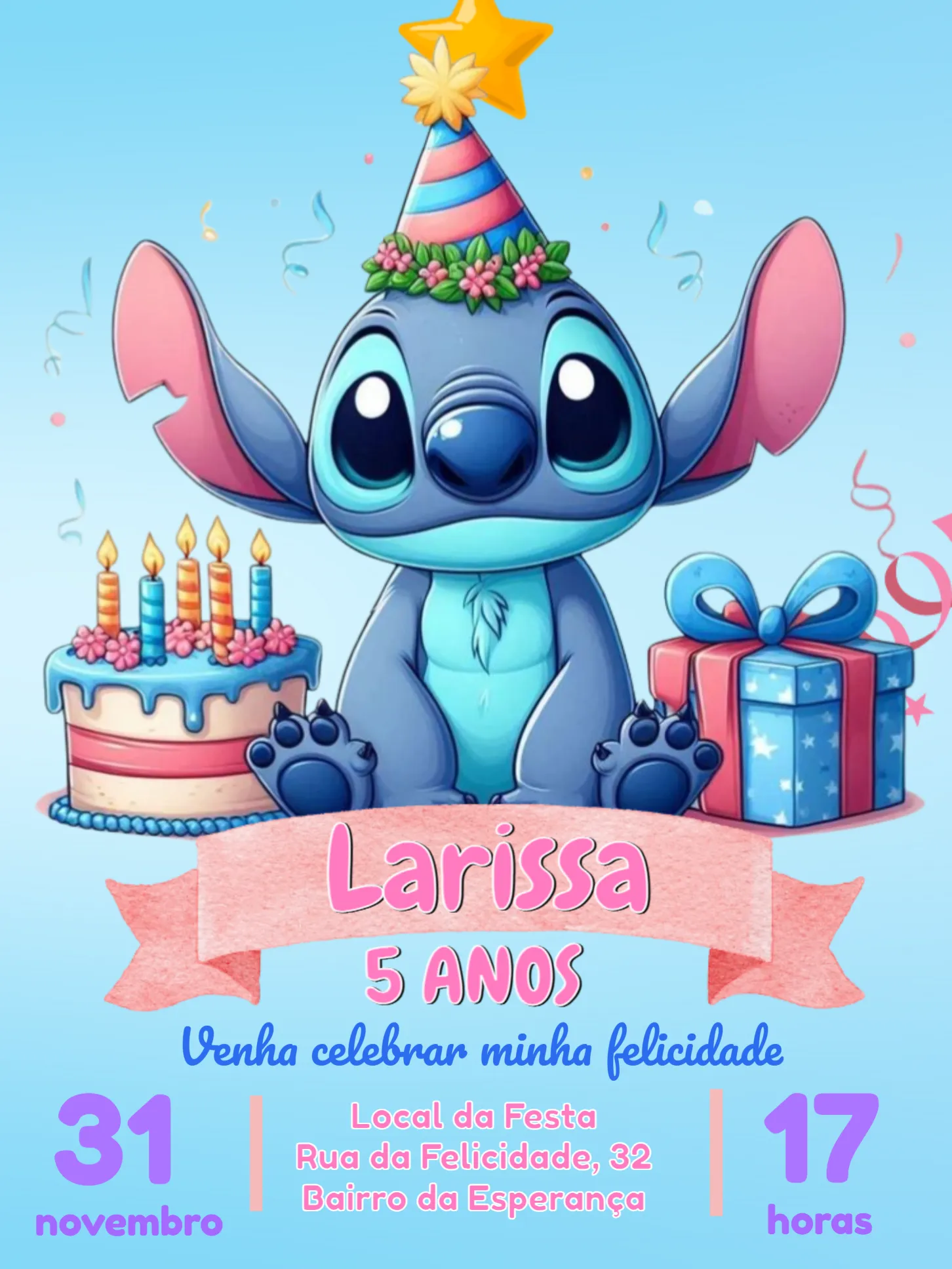 convite de aniversário para imprimir grátis