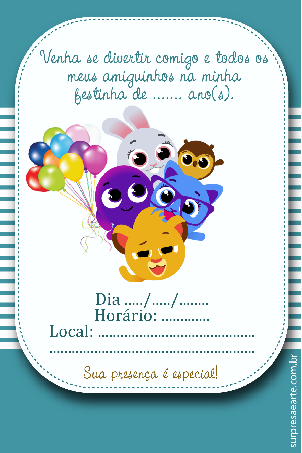 convite de aniversário digital grátis