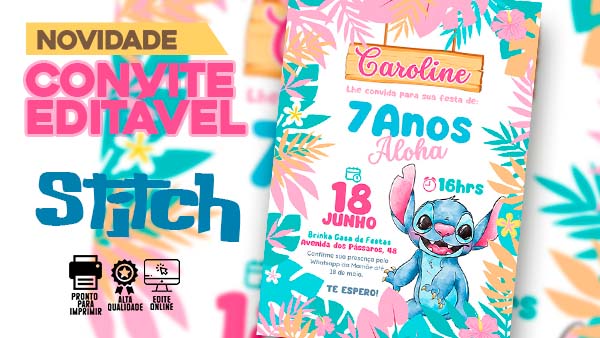 convite de aniversário para editar no celular