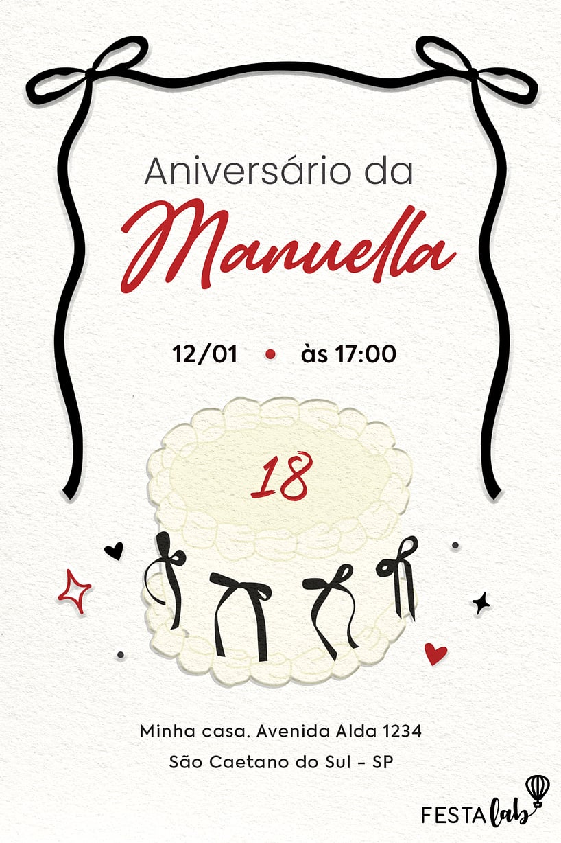 modelos de convite de aniversário para editar