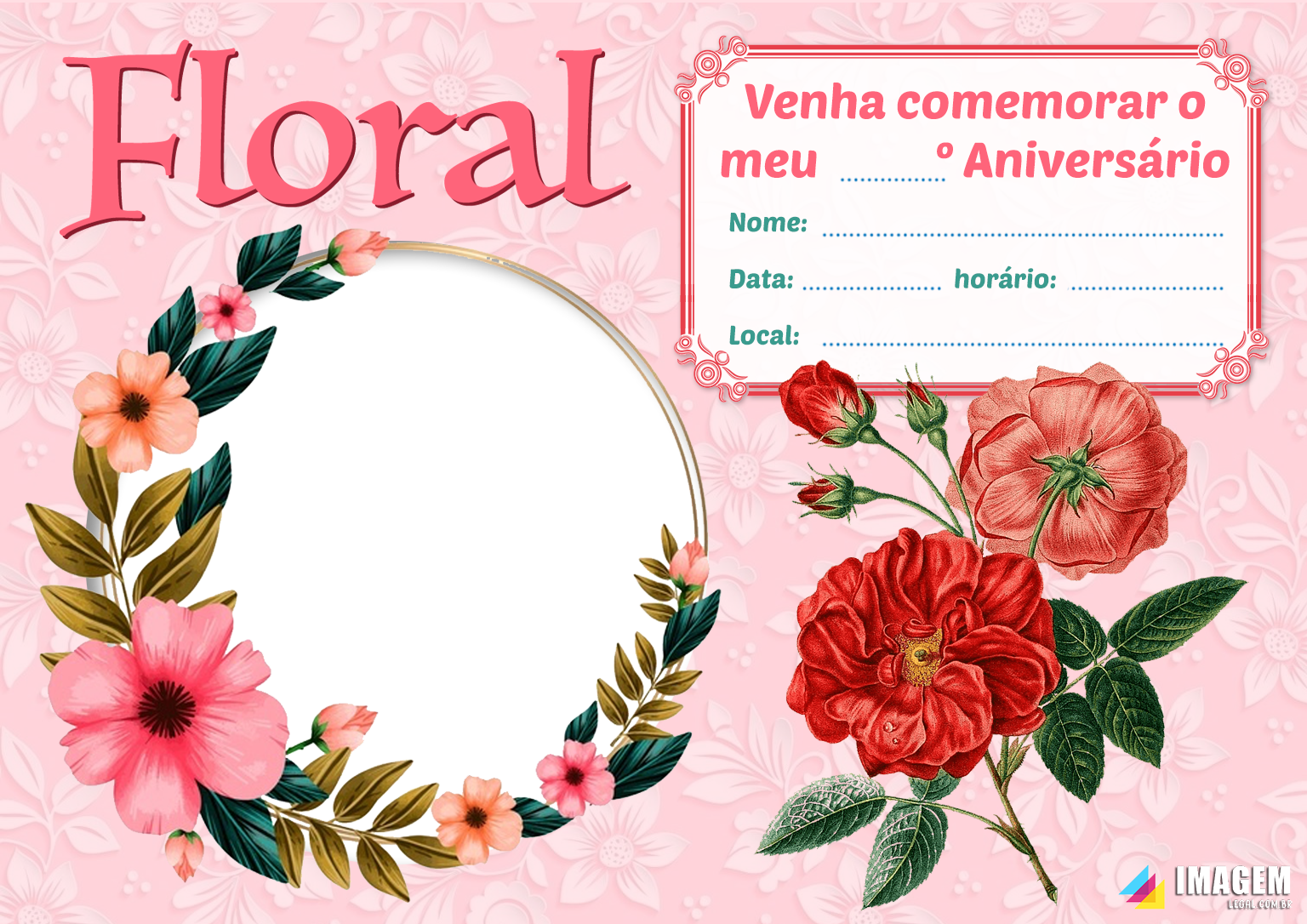 convite de aniversário infantil editável