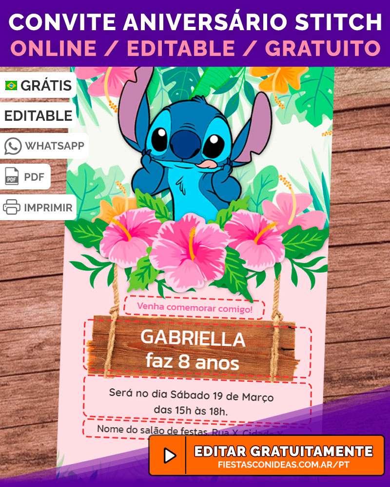 convite de aniversário virtual grátis