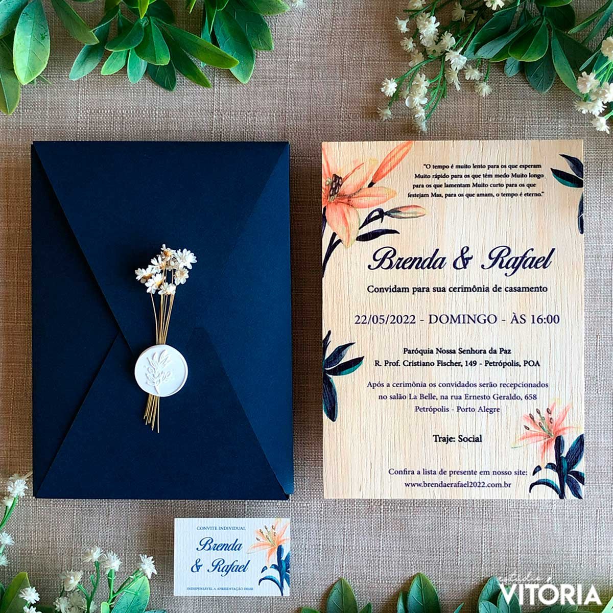 tipos de convites para casório