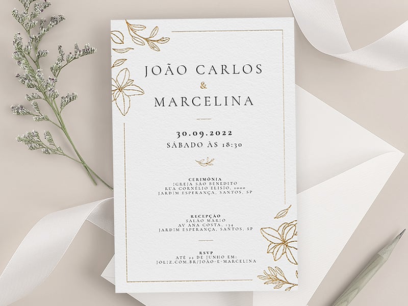 design de convites de casamento