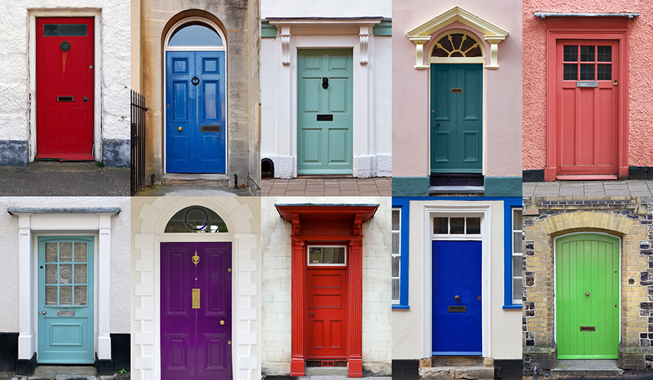 cores de portas de madeira