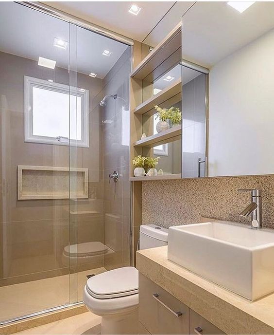 cores neutras para banheiro pequeno