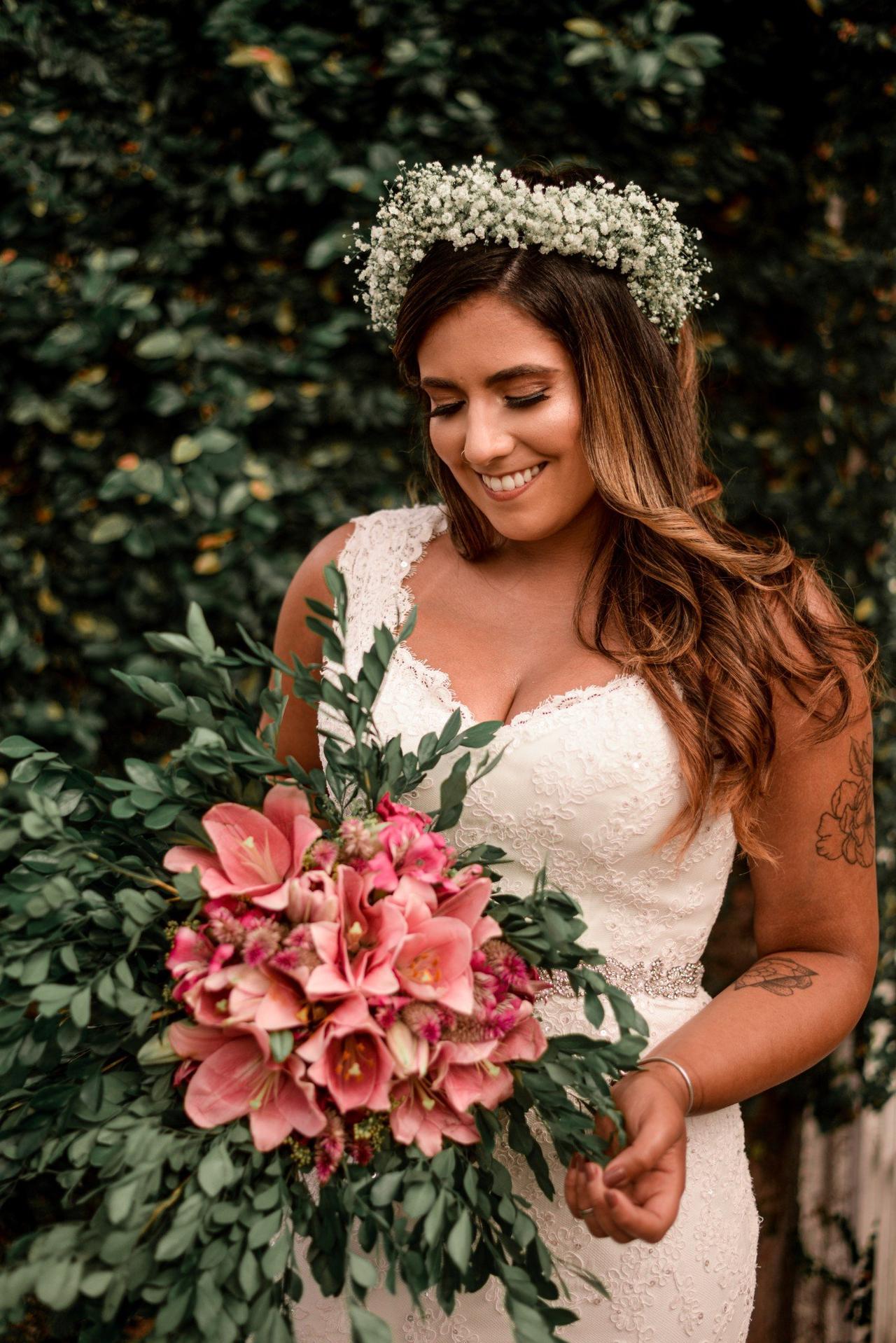 coroa de flores para cabelo