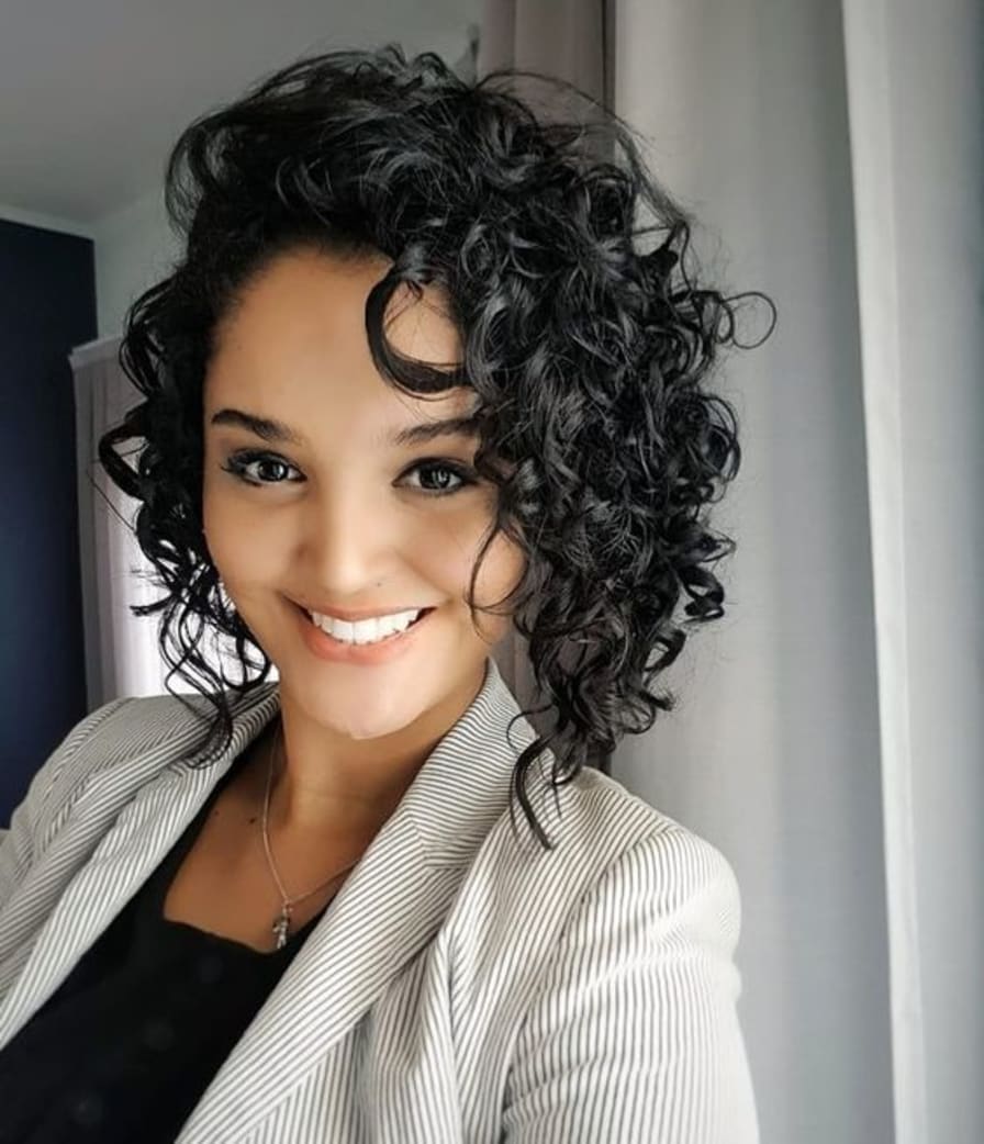 corte cacheado para cabelo fino