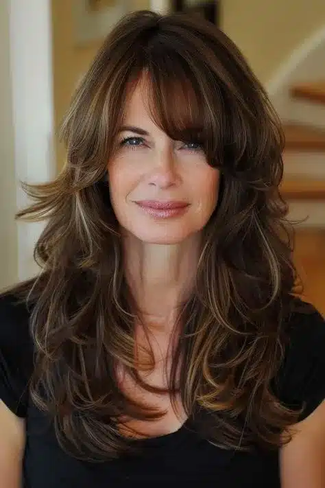 melhores cortes de cabelo longo para mulheres 50+