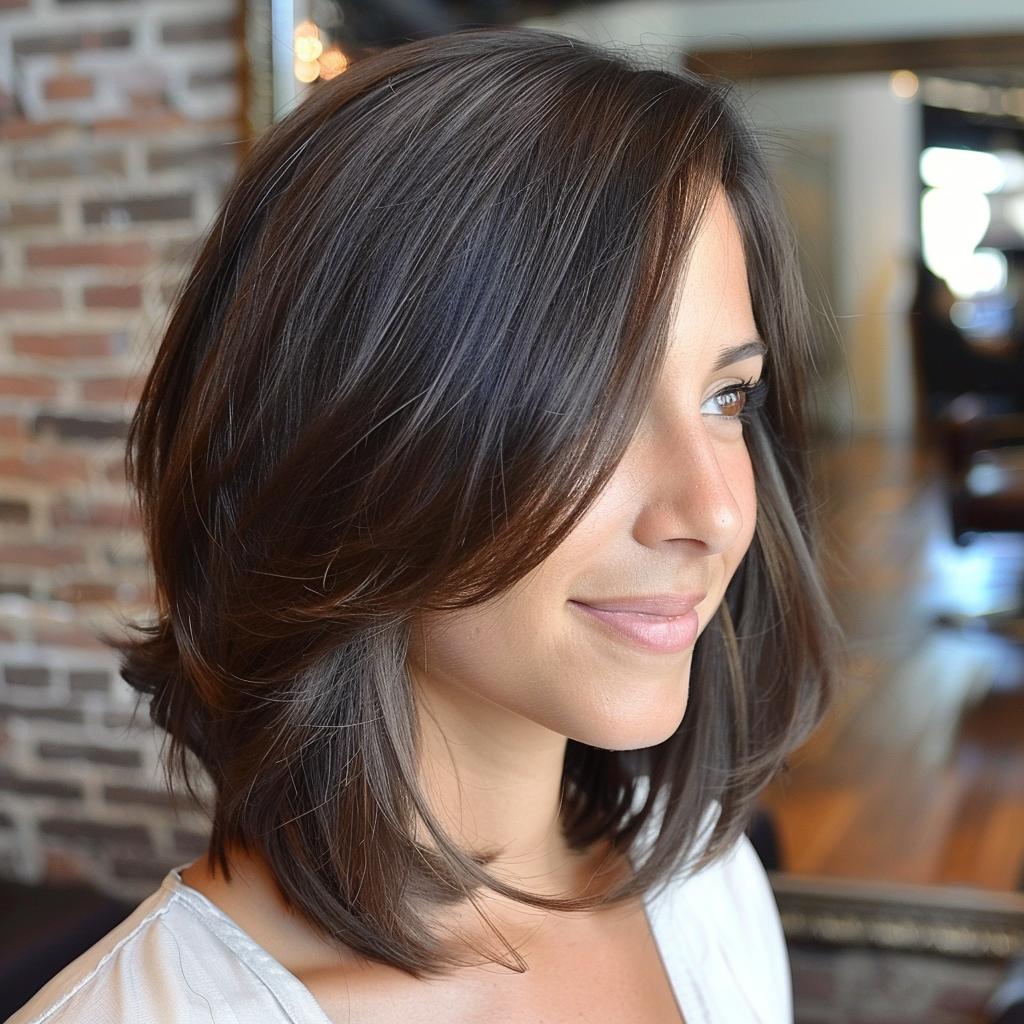 corte de cabelo bob long