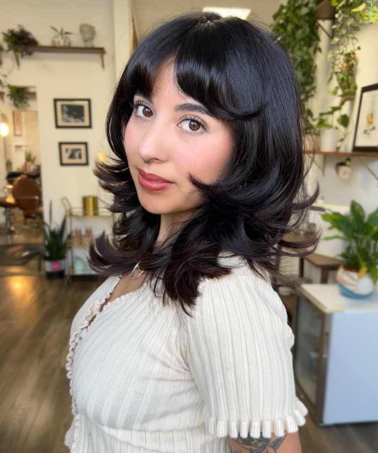 melhores cortes curtos repicados com franja para inspirar