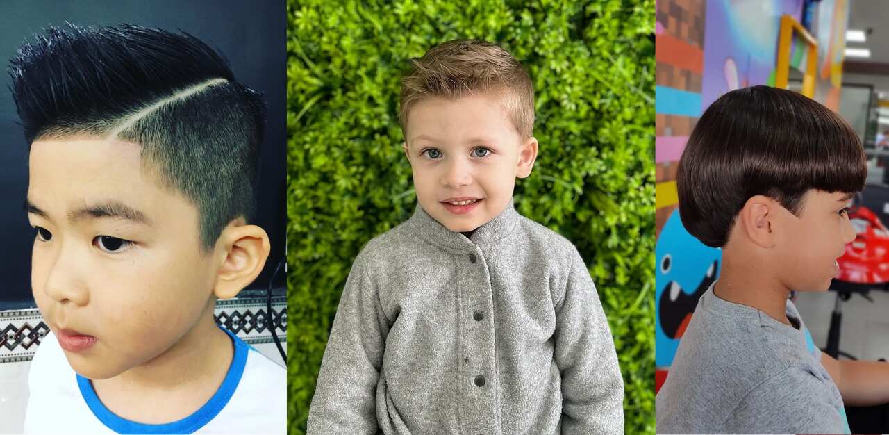 ideias de corte de cabelo infantil masculino liso