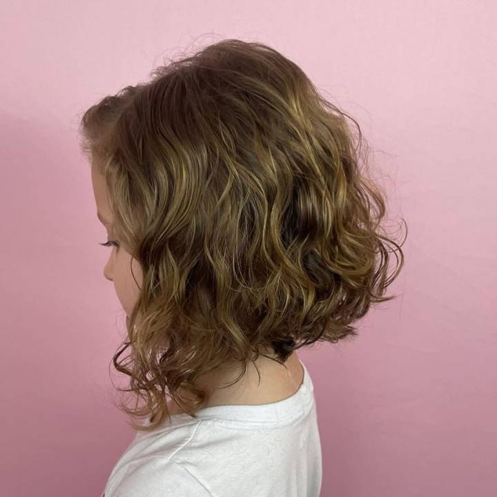 corte de cabelo infantil ondulado