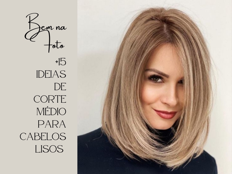 corte de cabelo medio liso