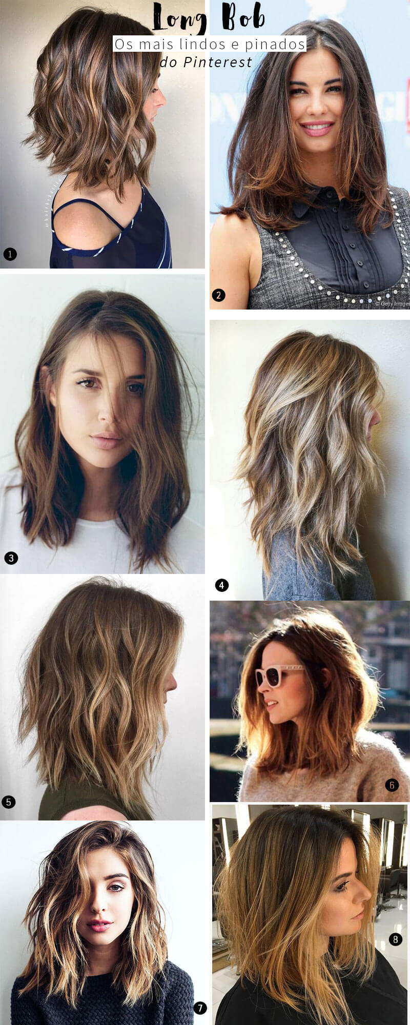corte long bob médio com franja