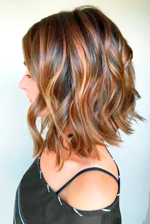 corte long bob médio com franja