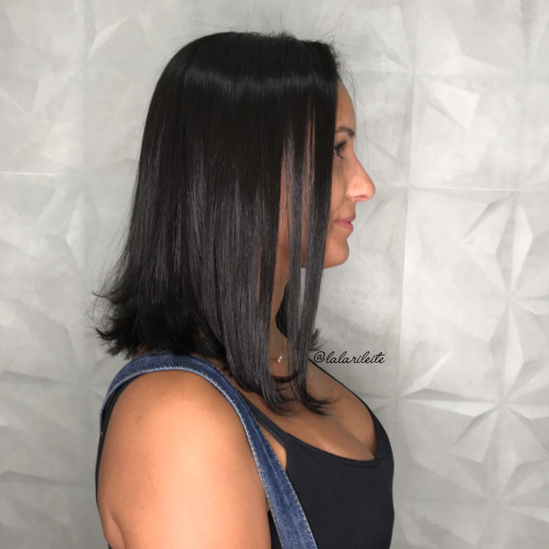 long bob médio para rosto redondo