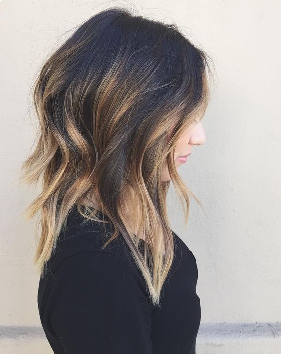 long bob médio para cabelo cacheado