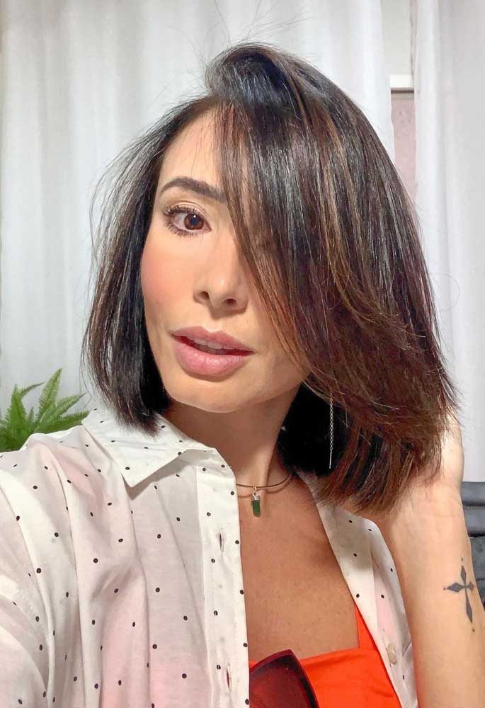 inspiração corte chanel repicado com franja