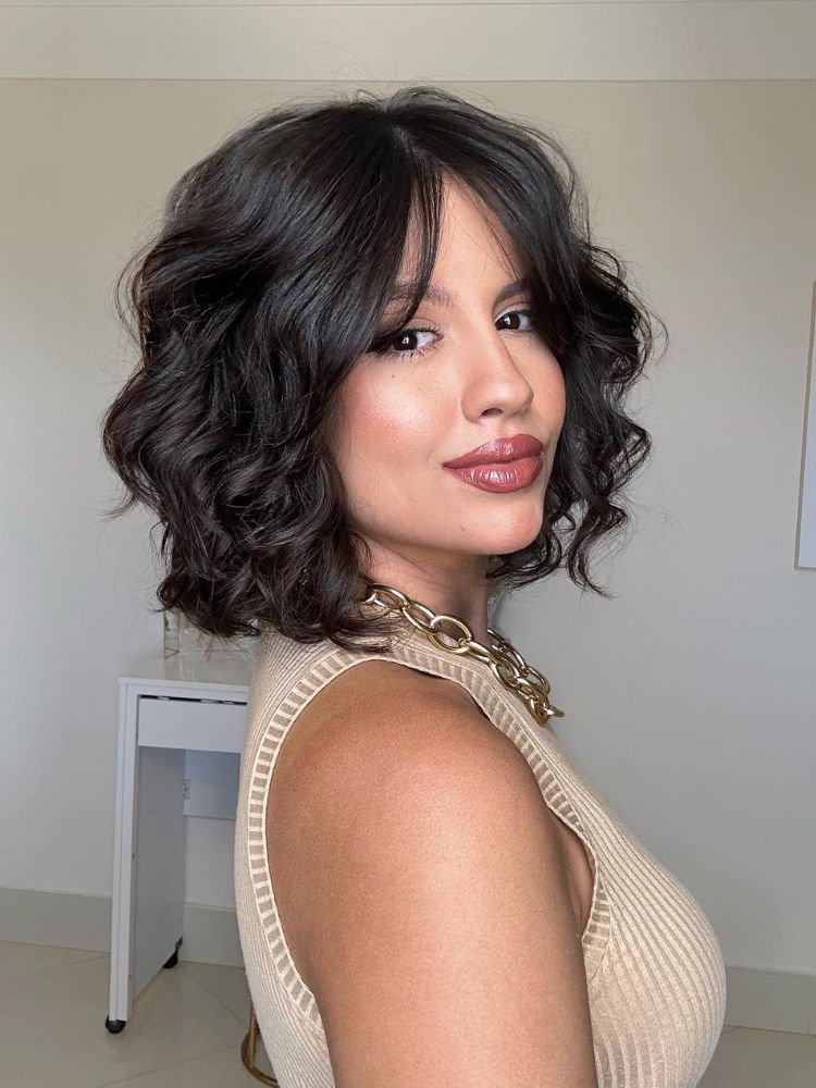 inspiração corte chanel repicado com franja