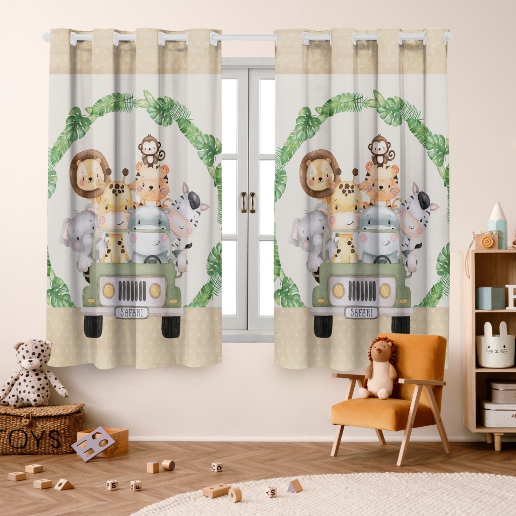 Cortina longa para quarto de bebê