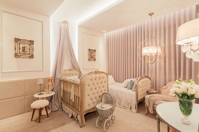 Cortina de tecido para quarto infantil