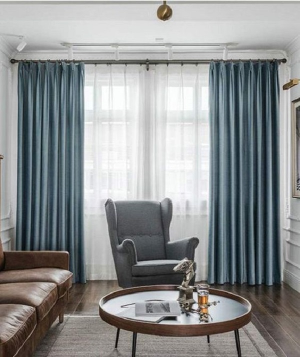 Cortinas voil com forro de microfibra