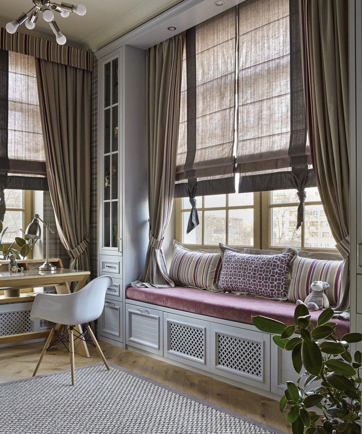 Cortinas de gaze de linho bege