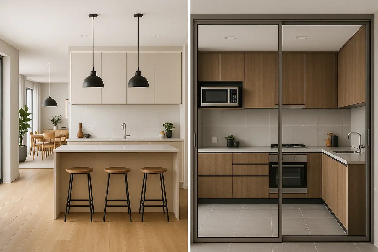 ideias de cozinha aberta e fechada para seu lar