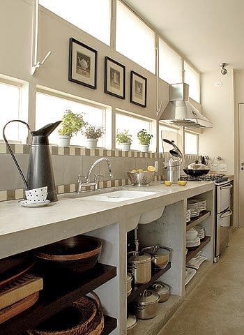 como instalar tijolo de vidro em balcão de cozinha americana