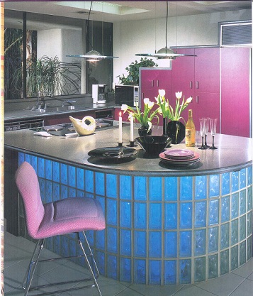 como instalar tijolo de vidro em balcão de cozinha americana