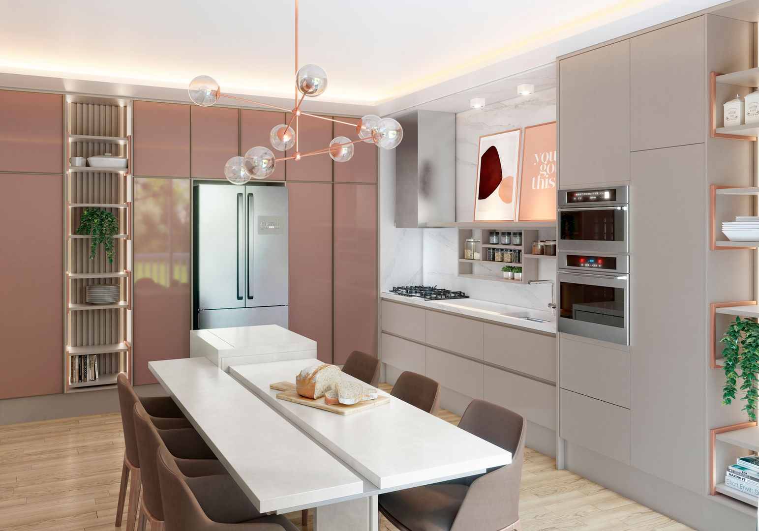 Guia Completo: Cozinhas Rose Gold para Todos os Estilos e Orçamentos