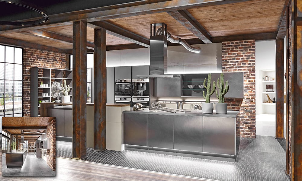 como combinar cimento queimado e madeira em cozinha rustica moderna