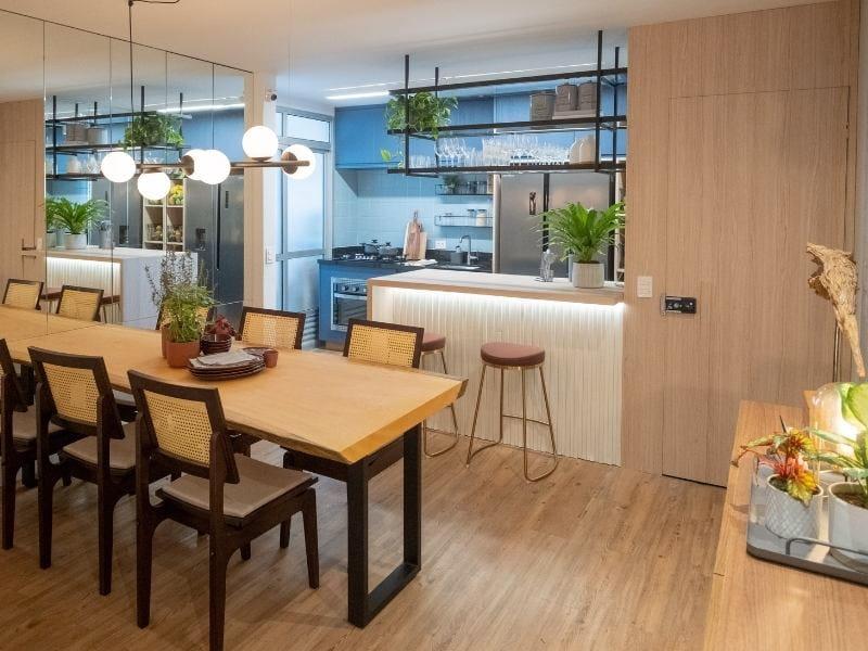 20 ideias cozinha painel ripado inspiração