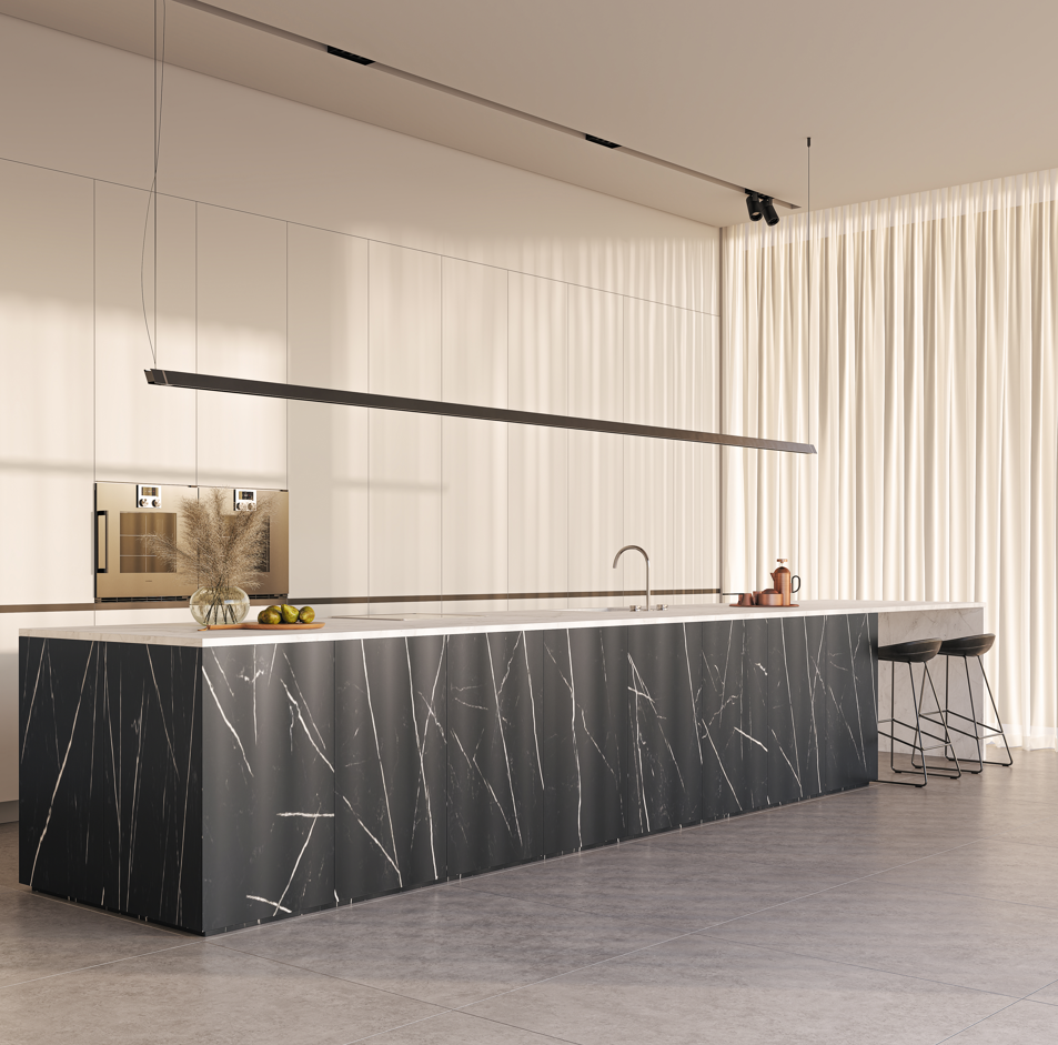 porcelanato marmorizado ou marmore natural para cozinha